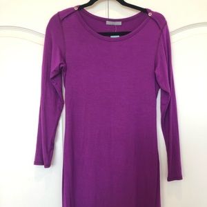 Loveappella Whitnee Button Neck Shift Dress
